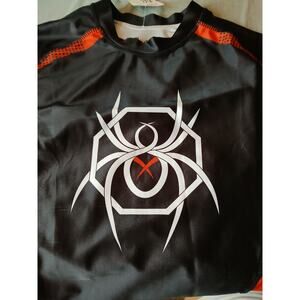 Black Widow Combat Sports Performance Shirt. Men's Medium. Black Red